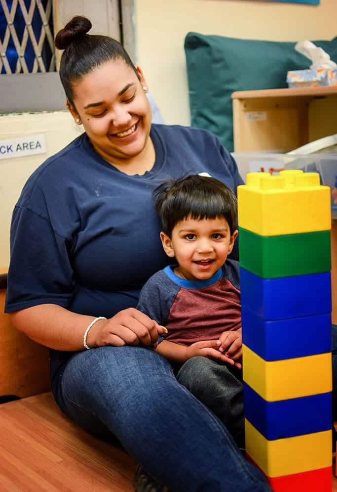 Image showing teacher from one of our accredited and employee owned child care centers in the Bronx, Queens, Westchester, Brooklyn, Manhattan, and New Jersey Locations